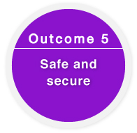Outcome 5
Safe and secure